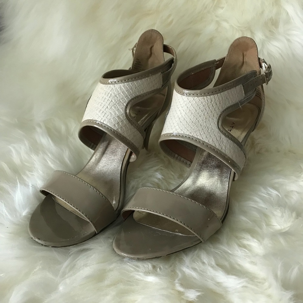 Attitude Patent Strappy Sandals, Size 7M